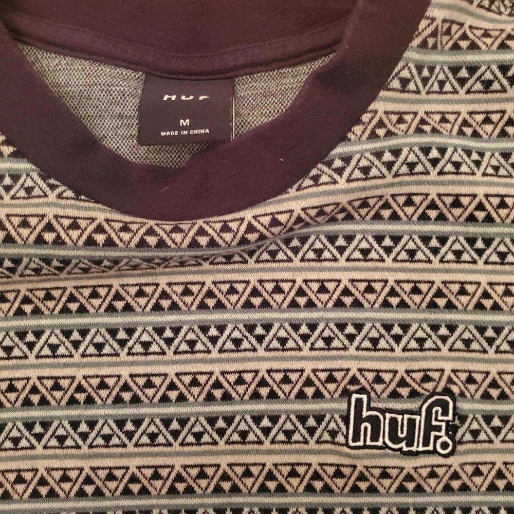 Huf Ringer Tee With Cool Triangle Pattern!! - image 3